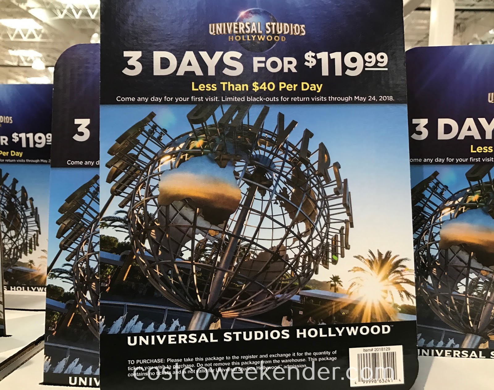 Universal Studios Hollywood 3 Day Ticket Costco 2018129 