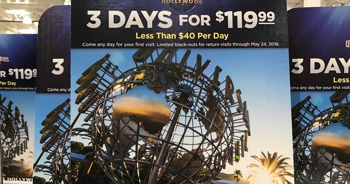 Universal Studios Hollywood 3 Day Ticket Costco Weekender