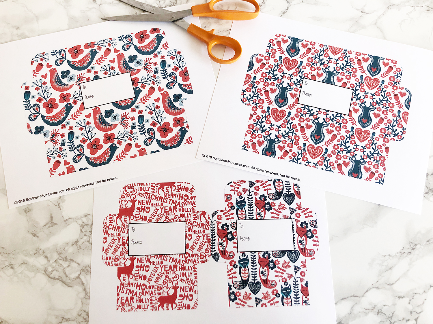 Southern Mom Loves Holiday Gift Card Cash Envelopes Free Printables
