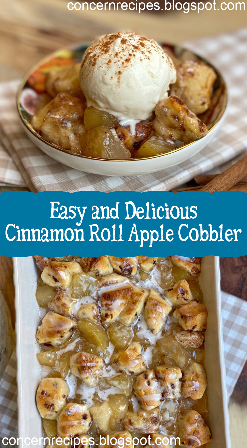Easy and Delicious Cinnamon Roll Apple Cobbler Concern Recipes