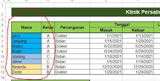 mengurutkan data sesuai warna yang di tentukan