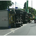 Hindari Pemotor, Truck Tronton Terguling di Mejayan
