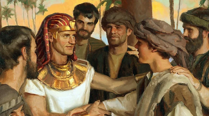 Jo´sé governador do Egito se revela a seus irmãos e pede que lhe tragam seu pai Jacó para o Egito