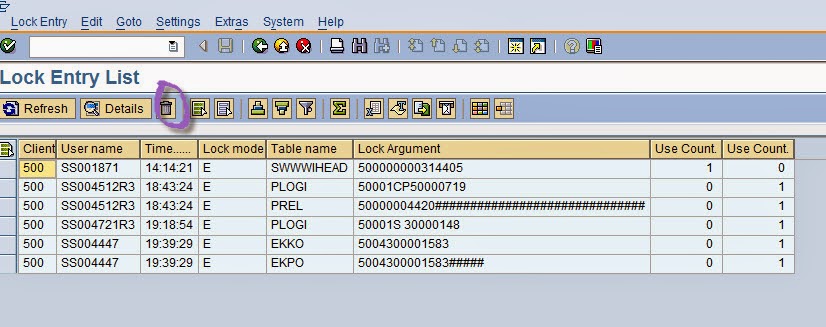 SAP Basis Tutorials: How to delete an SAP Lock?