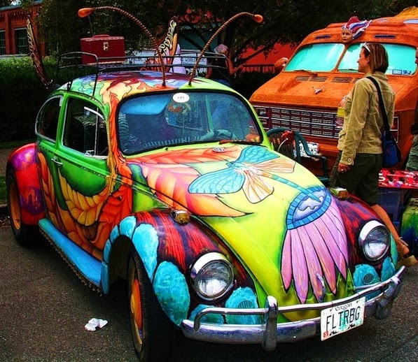 The Colorful White: Colorful VW Beetle