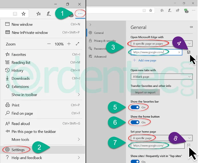 How to Set Home Page in Microsoft Edge Browser