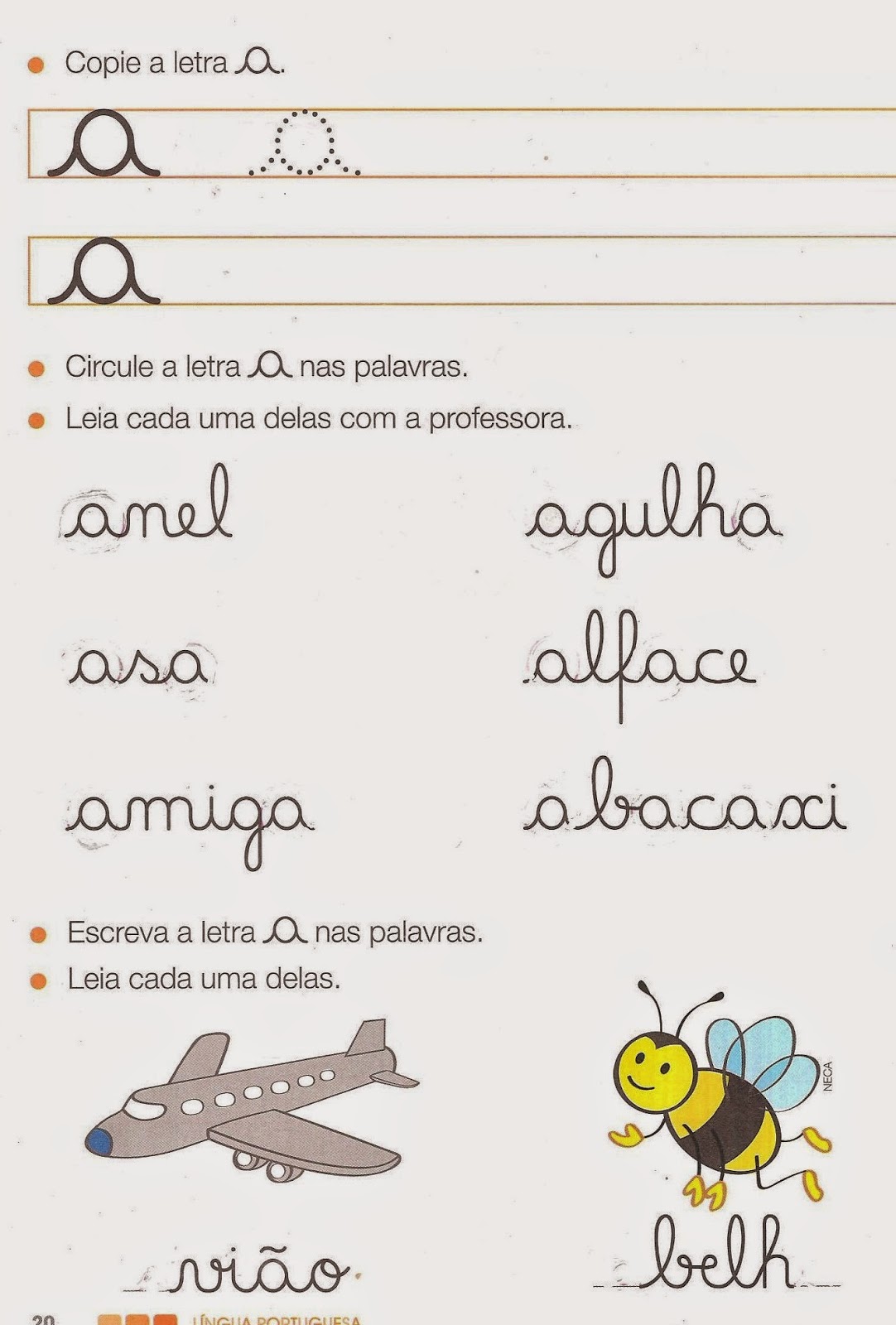 Loves Educate: Atividade letra cursiva A