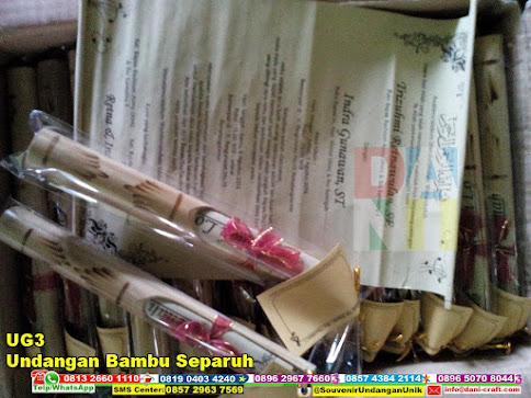 jual Undangan Bambu Separuh