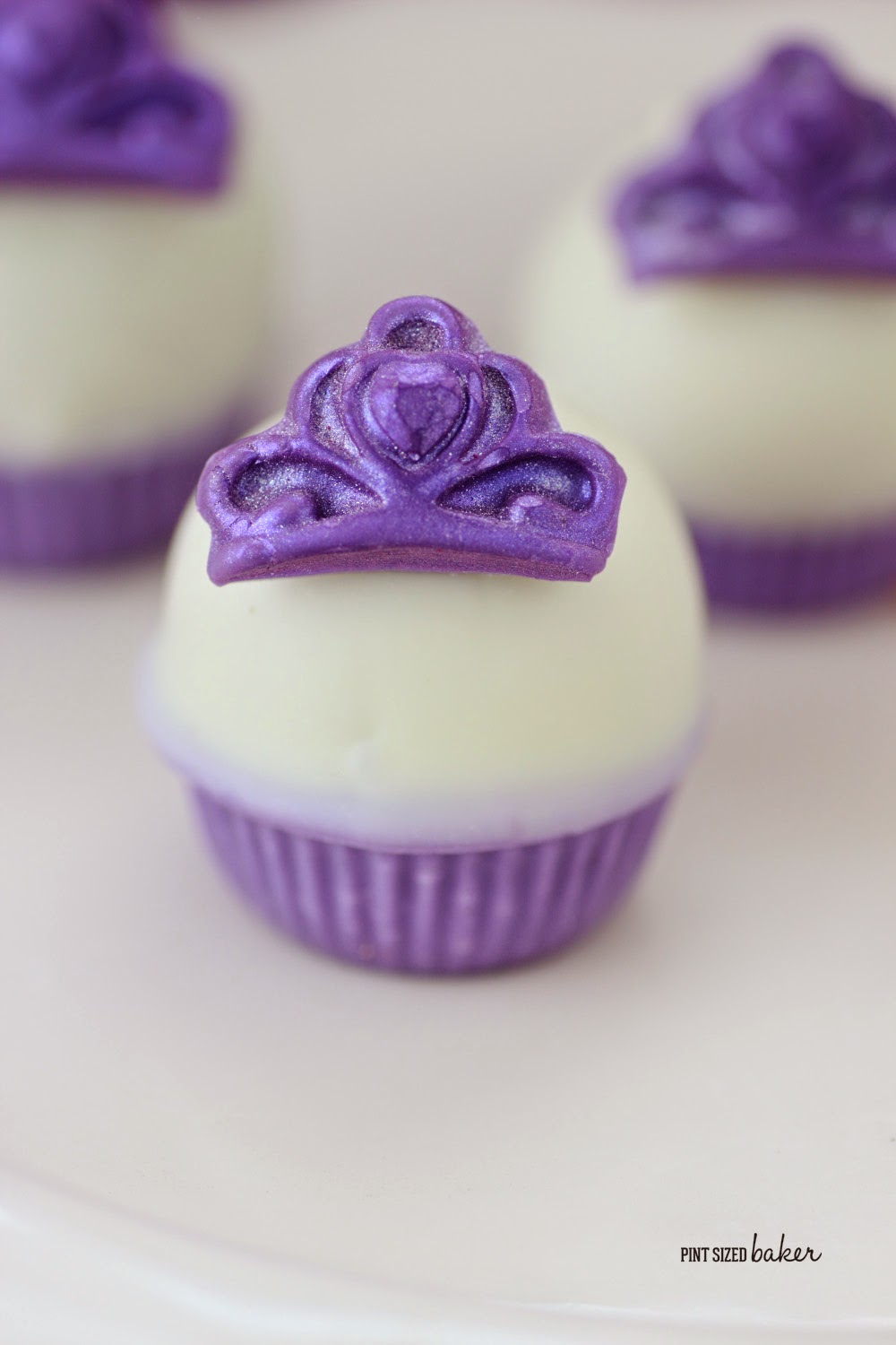 Simple and Elegant, that's what every princess wants! Sophia the First inspired cake truffles will be a huge hit!