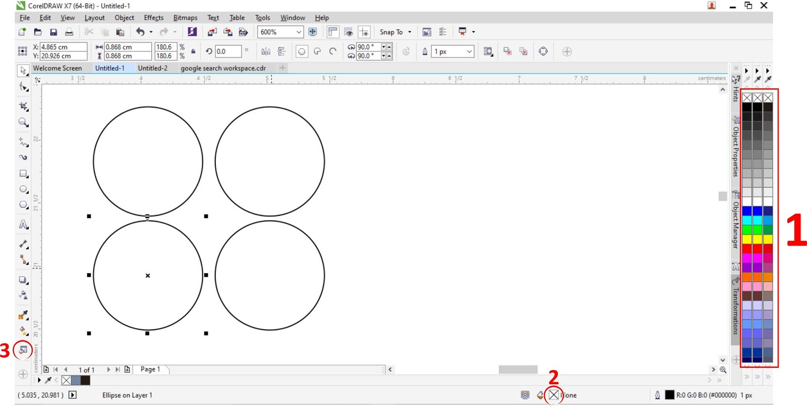 Coreldraw размер