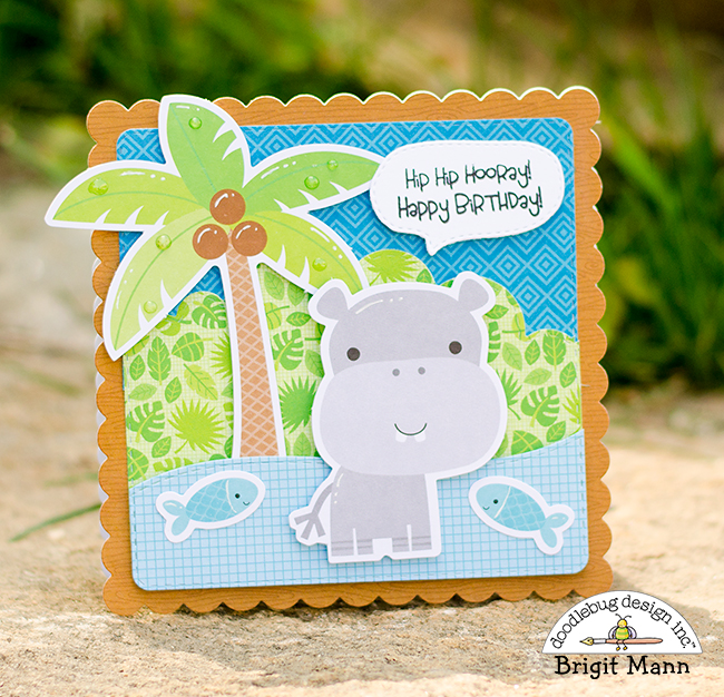 Brigit's Scraps "Where Scraps Treasures" At The Zoo Greeting