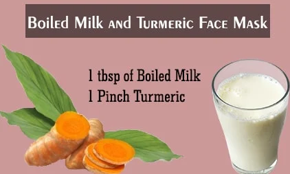 Boiled Milk and Turmeric Face Mask