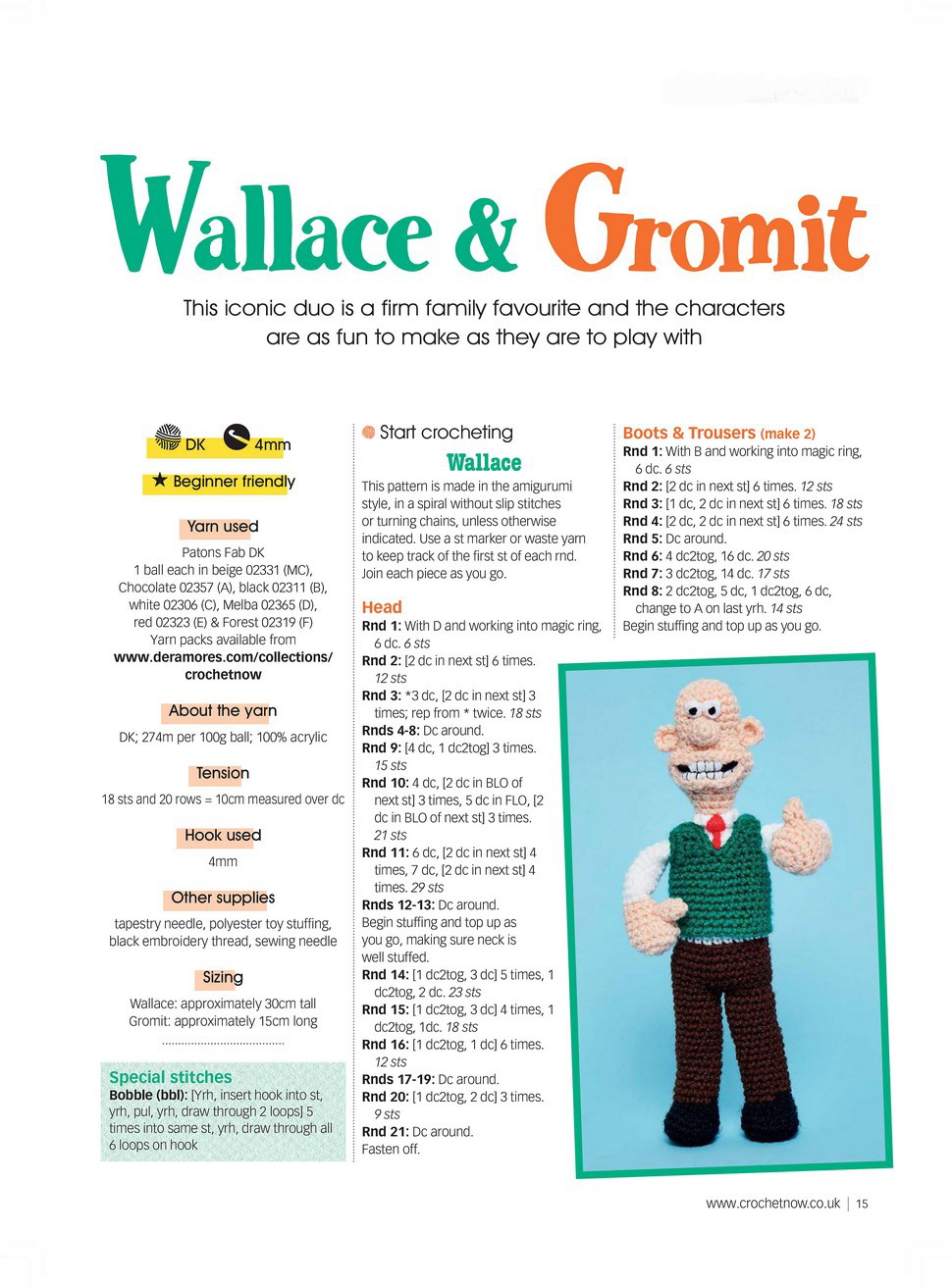 Irina Crochet toys! Wallace and Gromit.