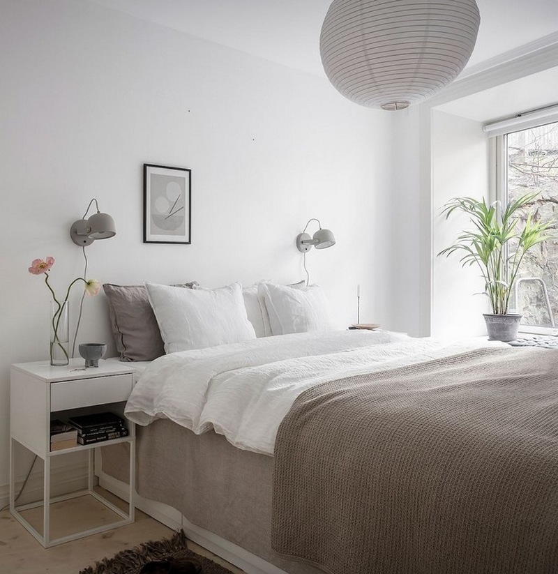 idee per comodino per la camera da letto scandinava