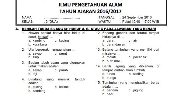 Soal Pts Genap Ski Kelas Xi Keagamaan Jurus Siswa