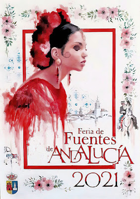 Fuentes de Andalucía - Feria 2021 - Flamenca de rojo - Juan Francisco Castro Fernández
