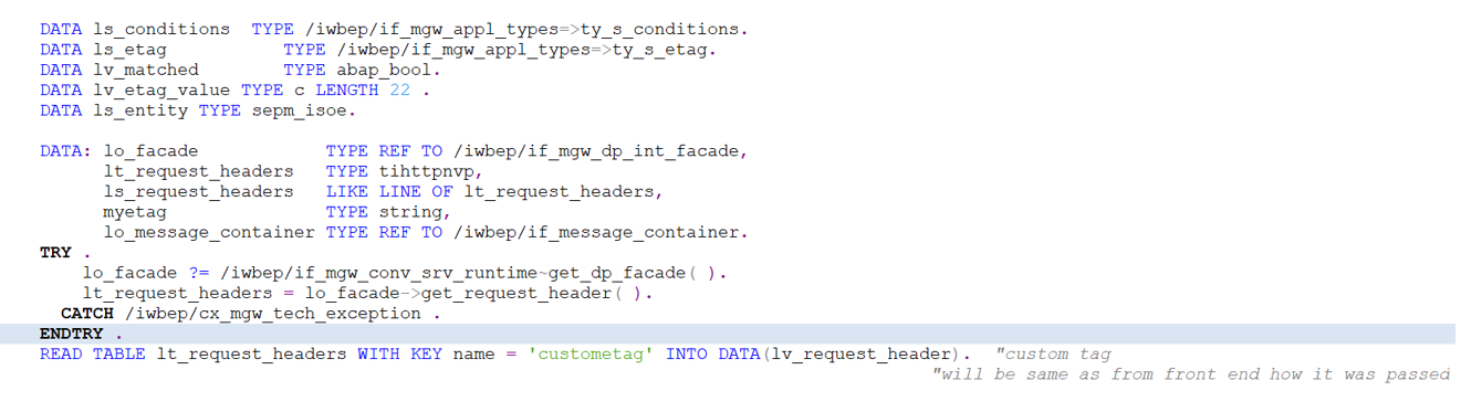 SAP ABAP Central: Custom E-tag for optimistic lock in SAP Gateway Odata ...