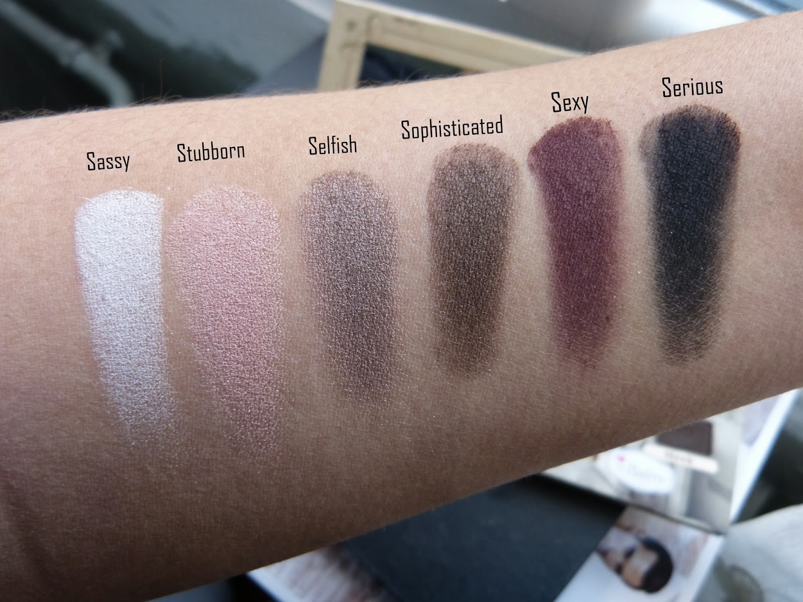 The Balm Nude Tude Palette Swatches.
