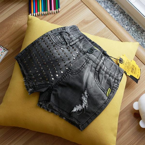 Shorts Denim Phối Đinh - Bé 3-13 tuổi - Thương Hiệu : Khaki 154818 2 3 1