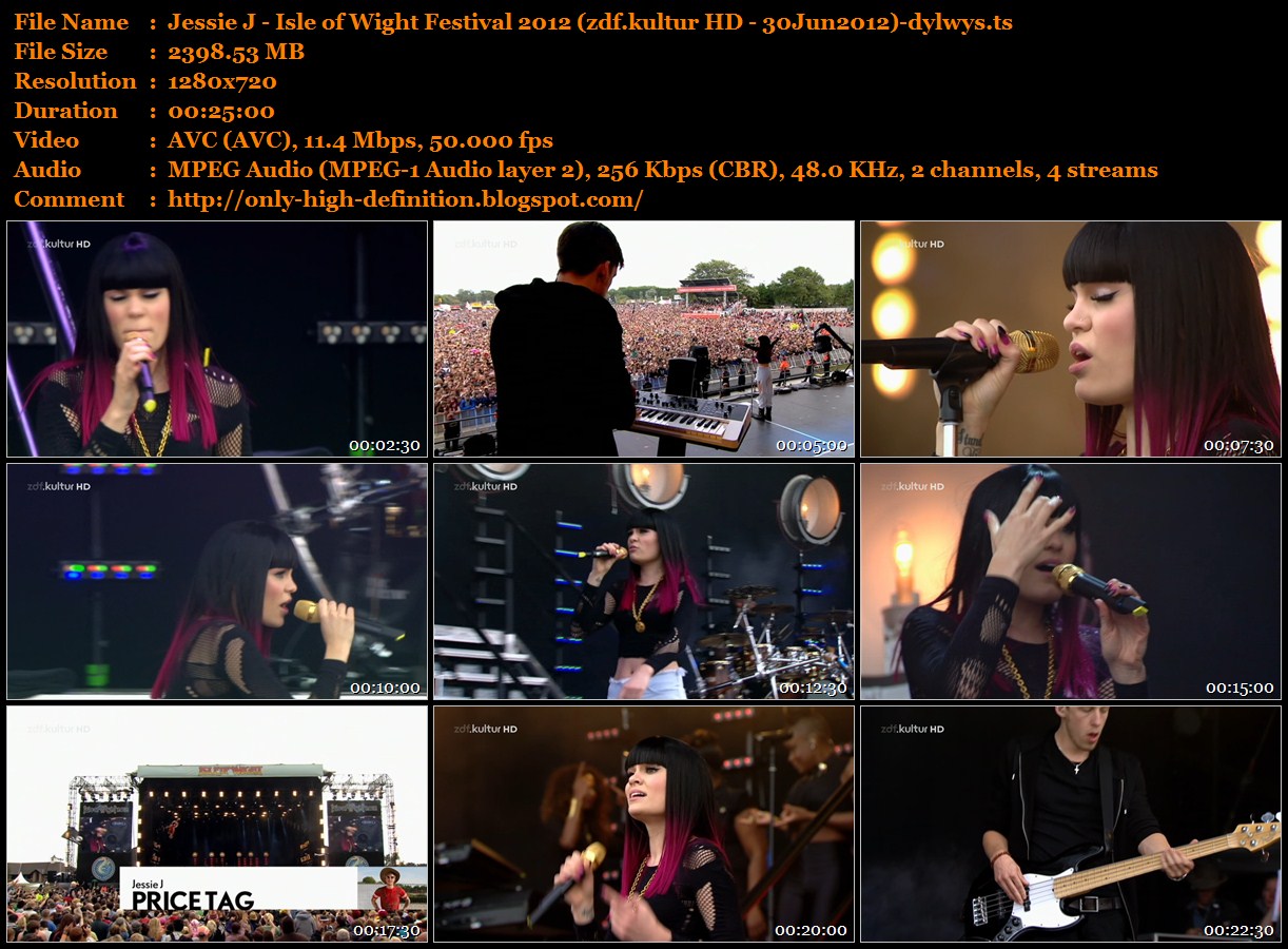 Only High Definition: Jessie J - Isle of Wight Festival 2012 (zdf