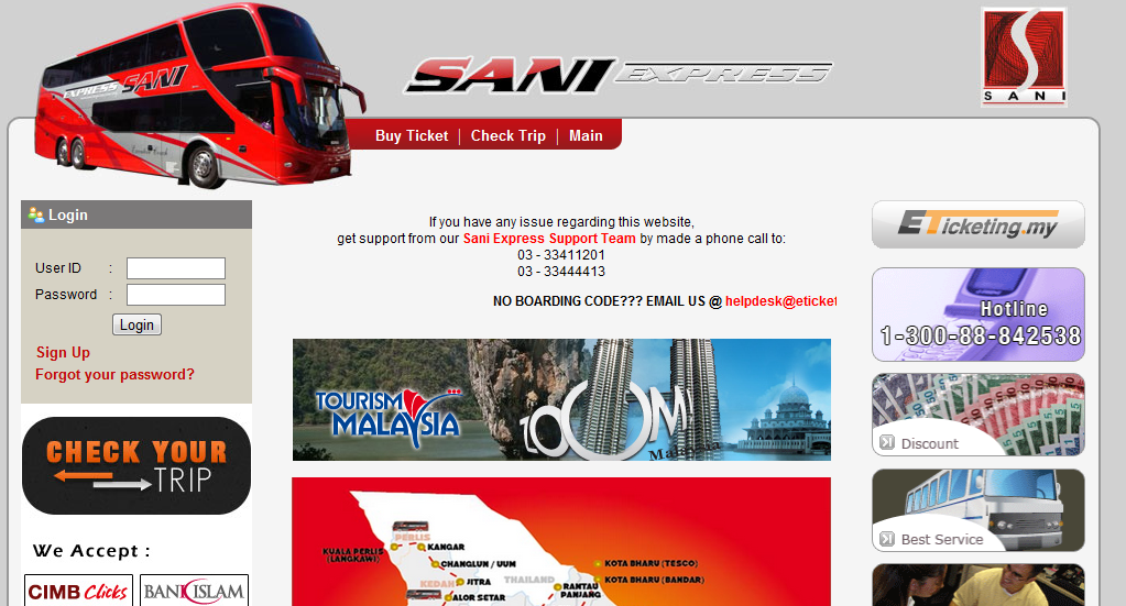 Sani express online ticket