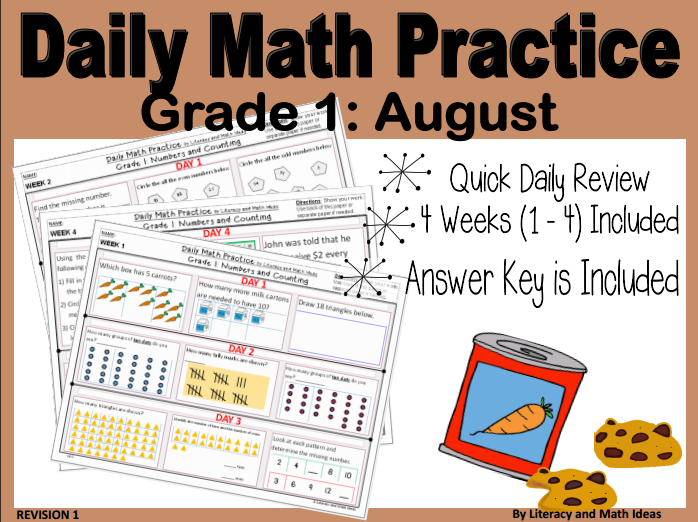 Literacy & Math Ideas: Daily Math Practice (Grade 1)