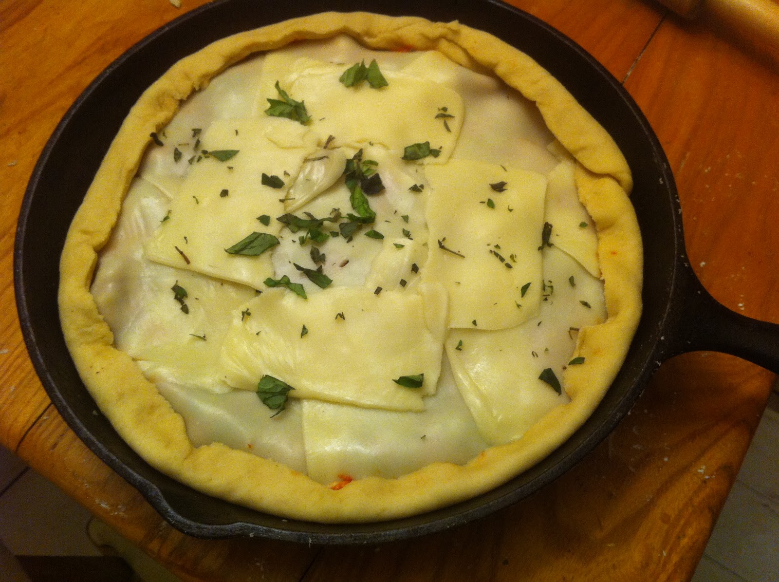 Bite and Booze Emeril's One Pot Blogger Party Deep Dish Pizza