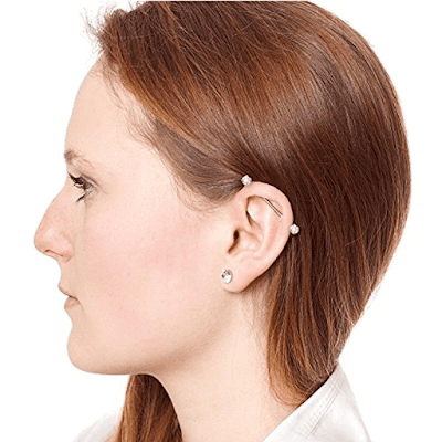 Crystal Barbell Earrings