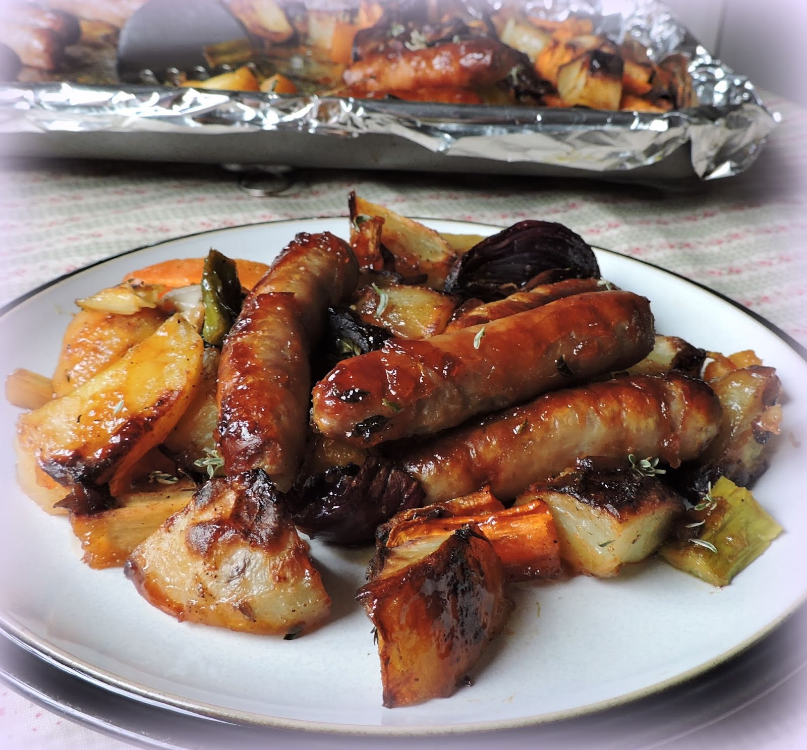 Sticky Sausage Tray Bake The English Kitchen