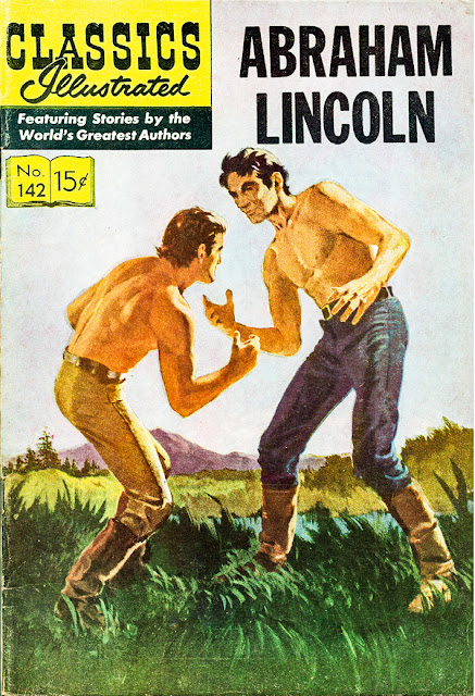 Illustration d'Abraham Lincoln en plein combat