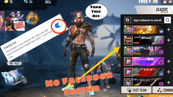 Permanently Remove Facebook Friends from Free Fire