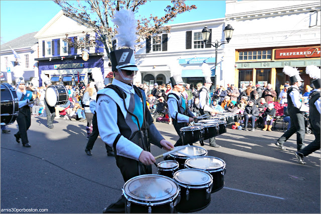 Banda de Música en el Desfile de Acción de Gracias de Plymouth 