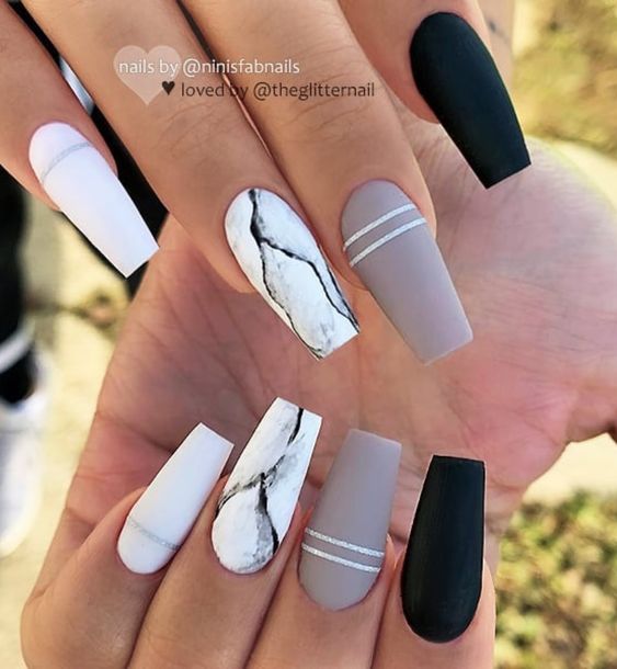 latest acrylic nail design 2019