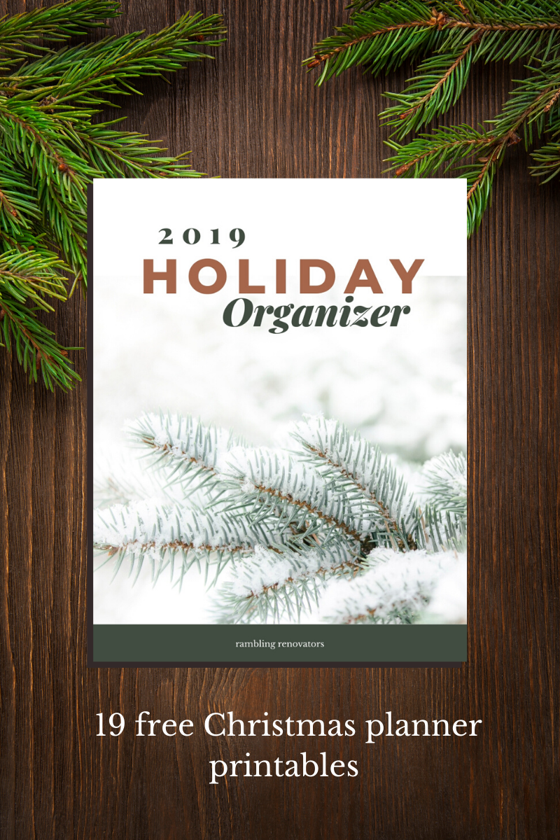printable christmas planner 2019, free holiday organizer, free christmas planner