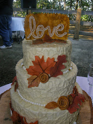 leaves cake burlap autumn fondant lydia mrs kitchen topper