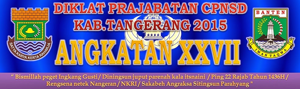 Diklat Prajabatan Kab. Tangerang 2015