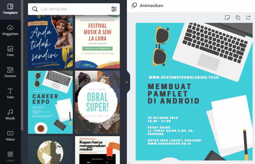 Cara Membuat Pamflet di HP Android dan iPhone yang Menarik Gratis