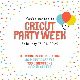 colorful graphic for cricut party week