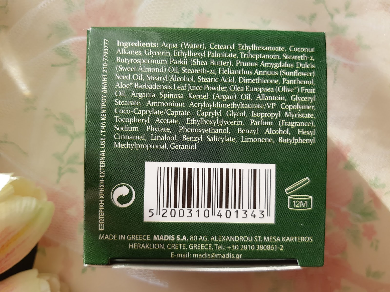 Lepojkica i mama Elia Cosmetics Olive Oil&Shea butter night cream