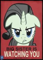 Sister watching. сестра мем. джуниор систер. Big sister watching you. Big brother is watching you anime.