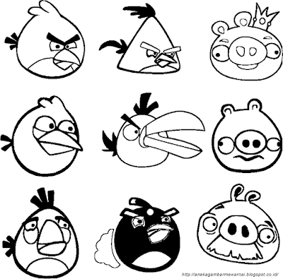 Gambar Mewarnai Angry Birds (2)