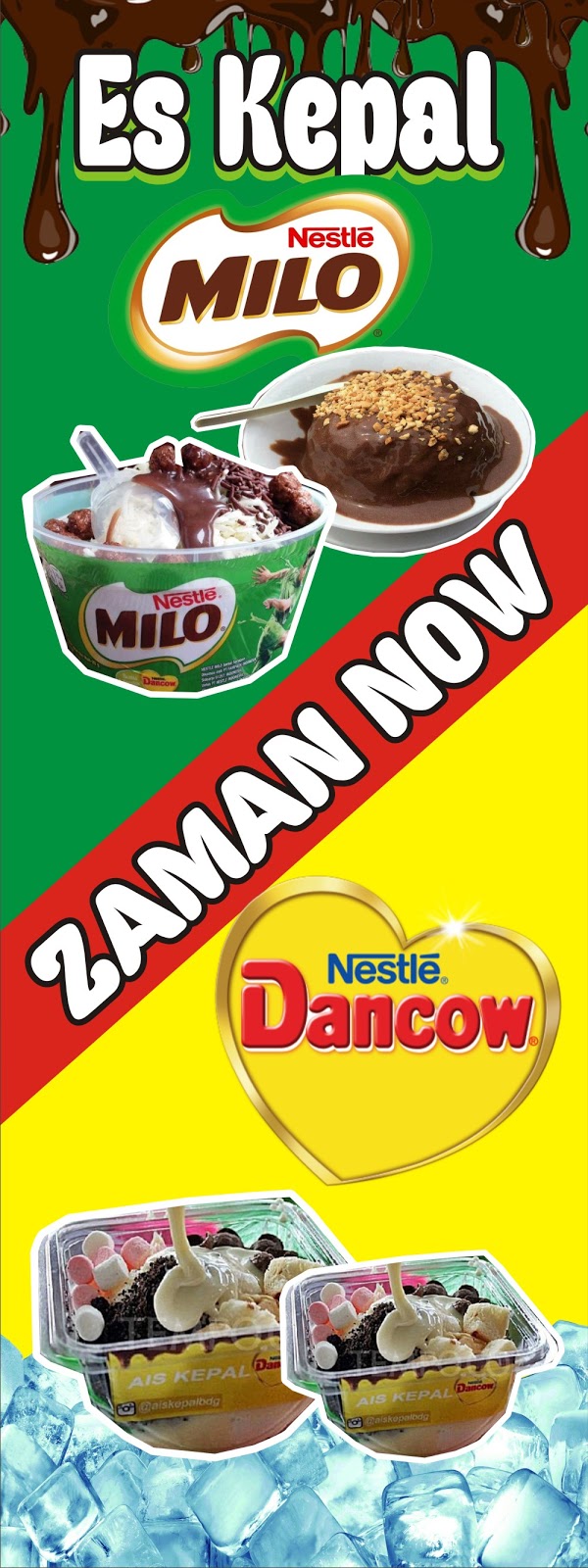 Banner Es Kepal Milo Cdr gambar spanduk