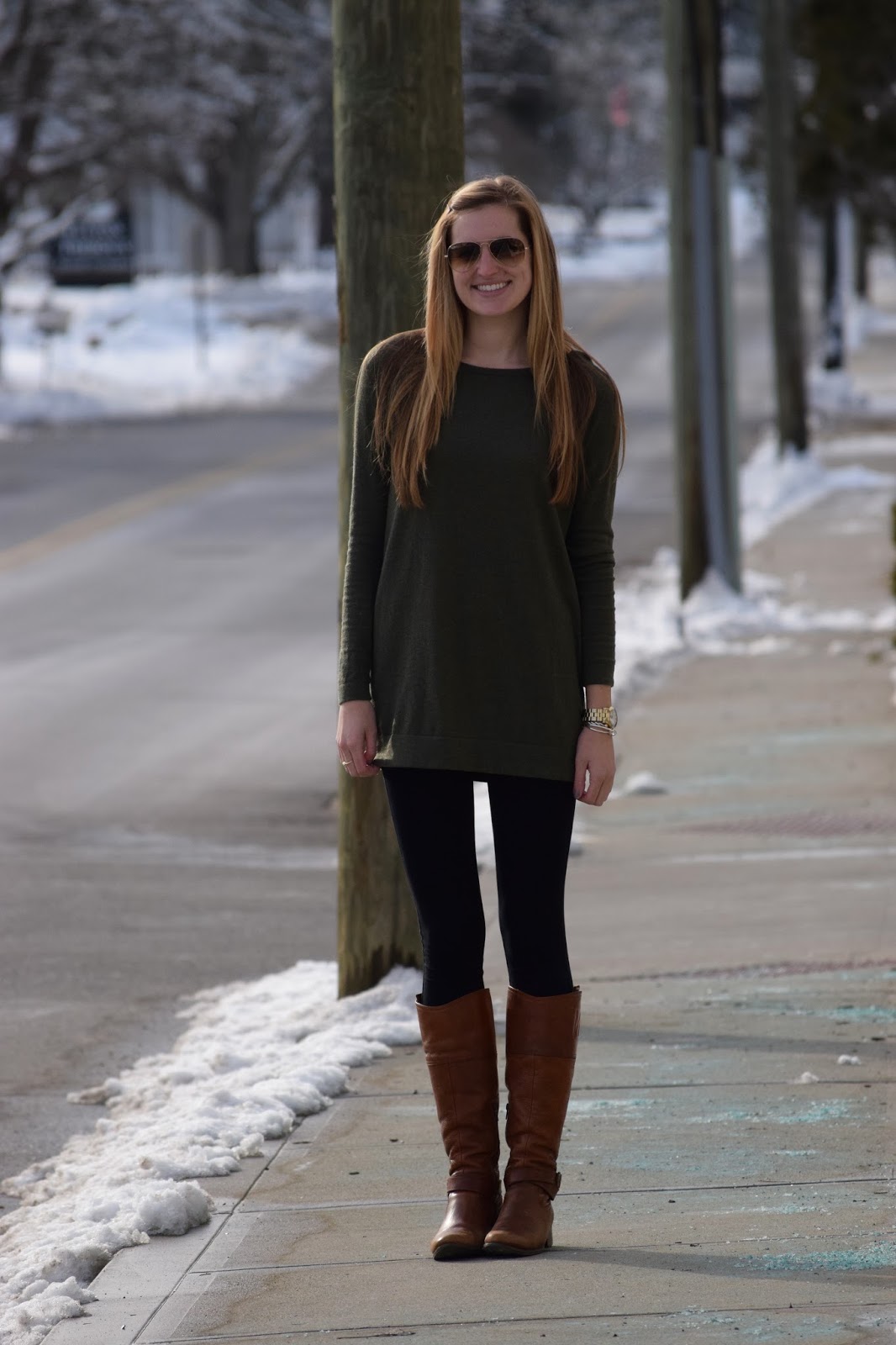 How to make leggings work for work! ~ Roses and Rain Boots