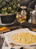 Risotto de queso cheddar de Nigella Lawson y "Directas al grano" 