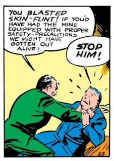 Action Comics (1938) #3 Page 11 Panel 5: Selfish Capitalist Doomed by Externalization of Safety Expenses in order to Maximize Profits