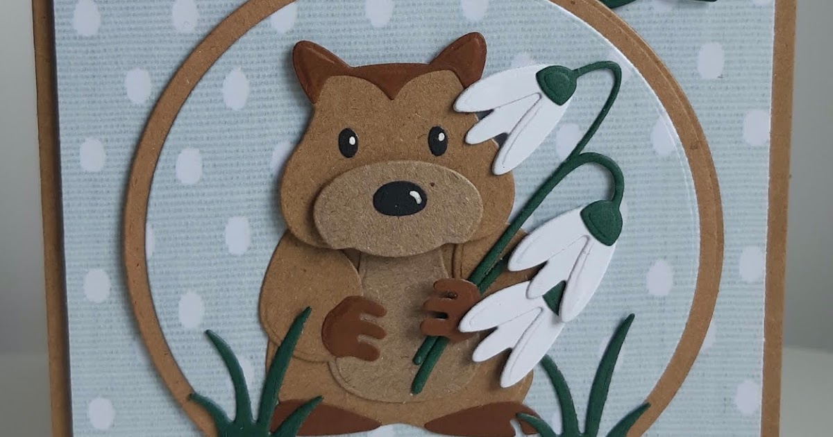 CreaStories Hamster met sneeuwklokjes