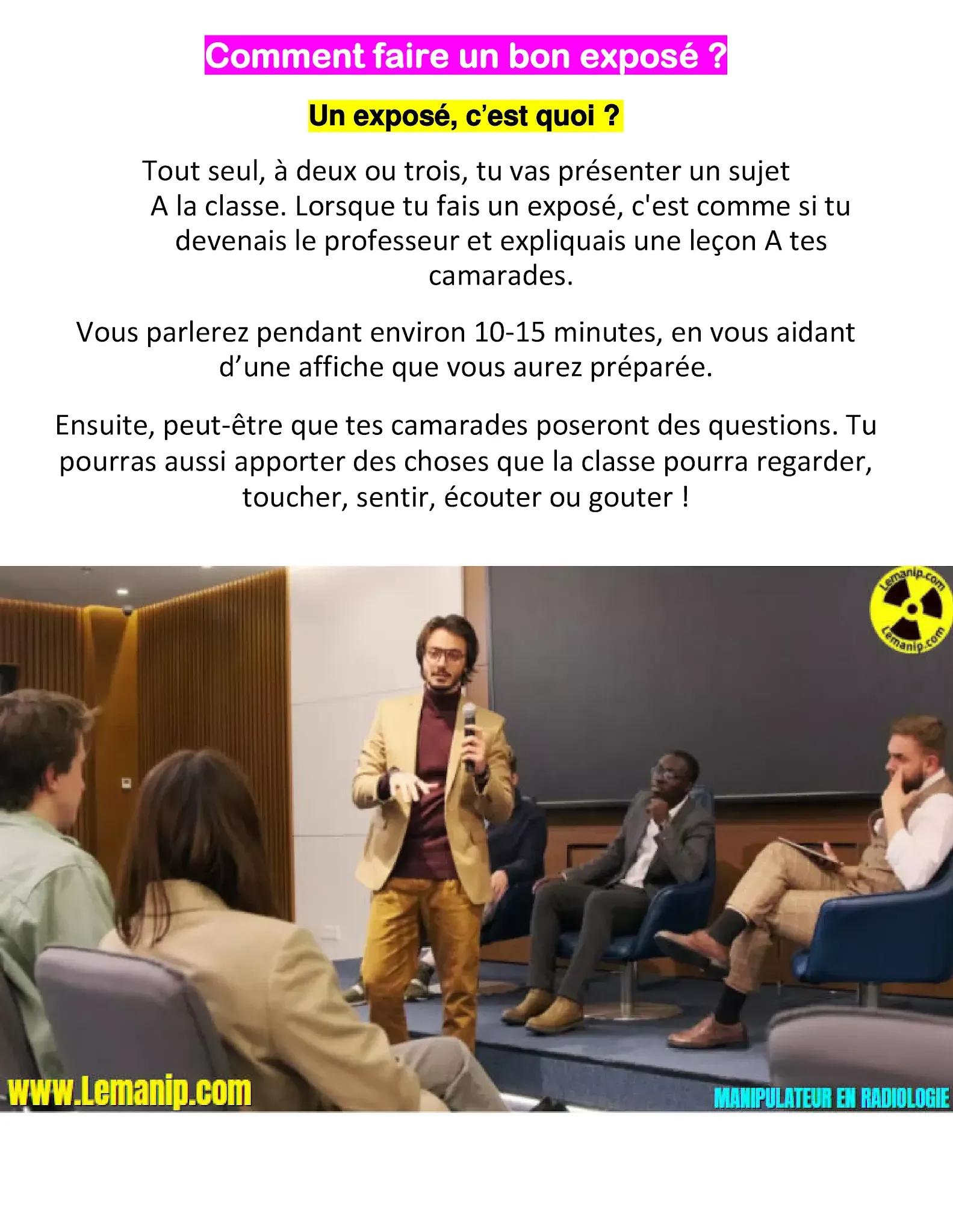 Exposé : Définition