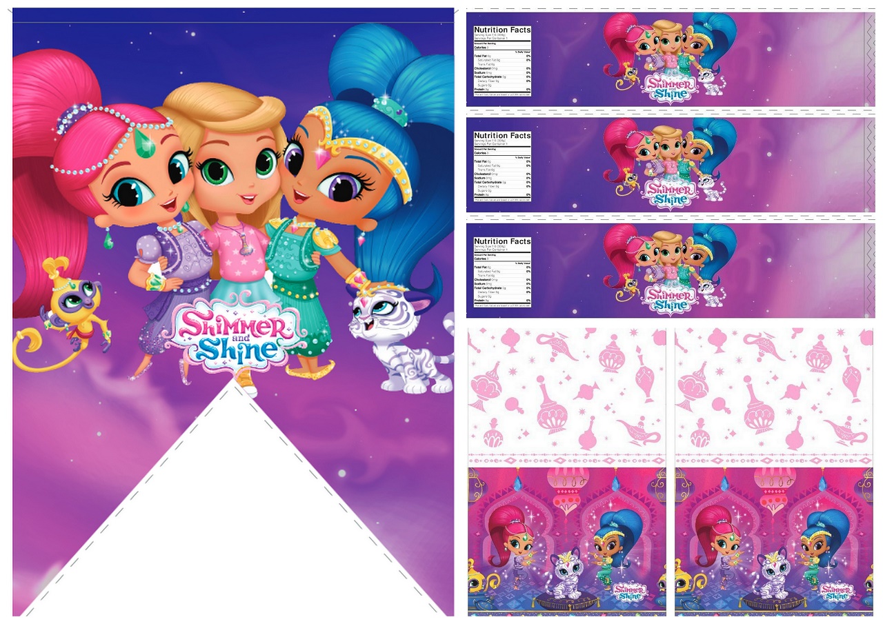 Shimmer And Shine Party Free Printable Banners Labels And Cards Oh 