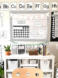 classroom farmhouse decor modern bulletin board setup shiplap paper theme