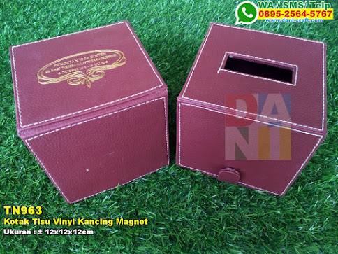 Kotak Tisu Vinyl Kancing Magnet